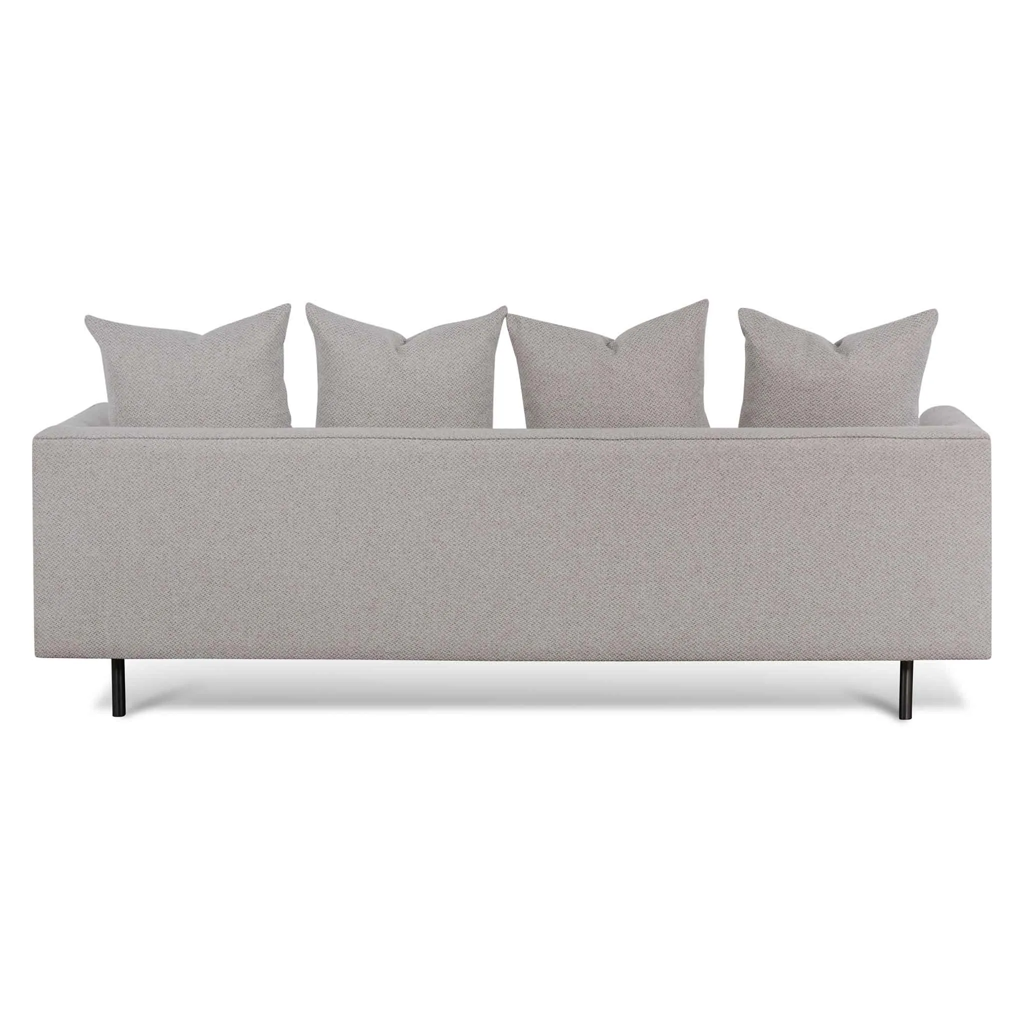 Andre 3 Seater Fabric Sofa - Sterling Sand with Black Legs