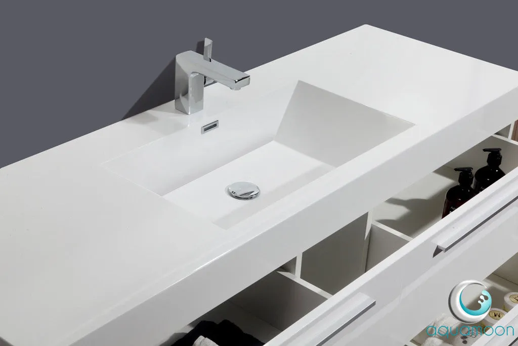 Aquamoon Maya 60 White Modern Bathroom Vanity