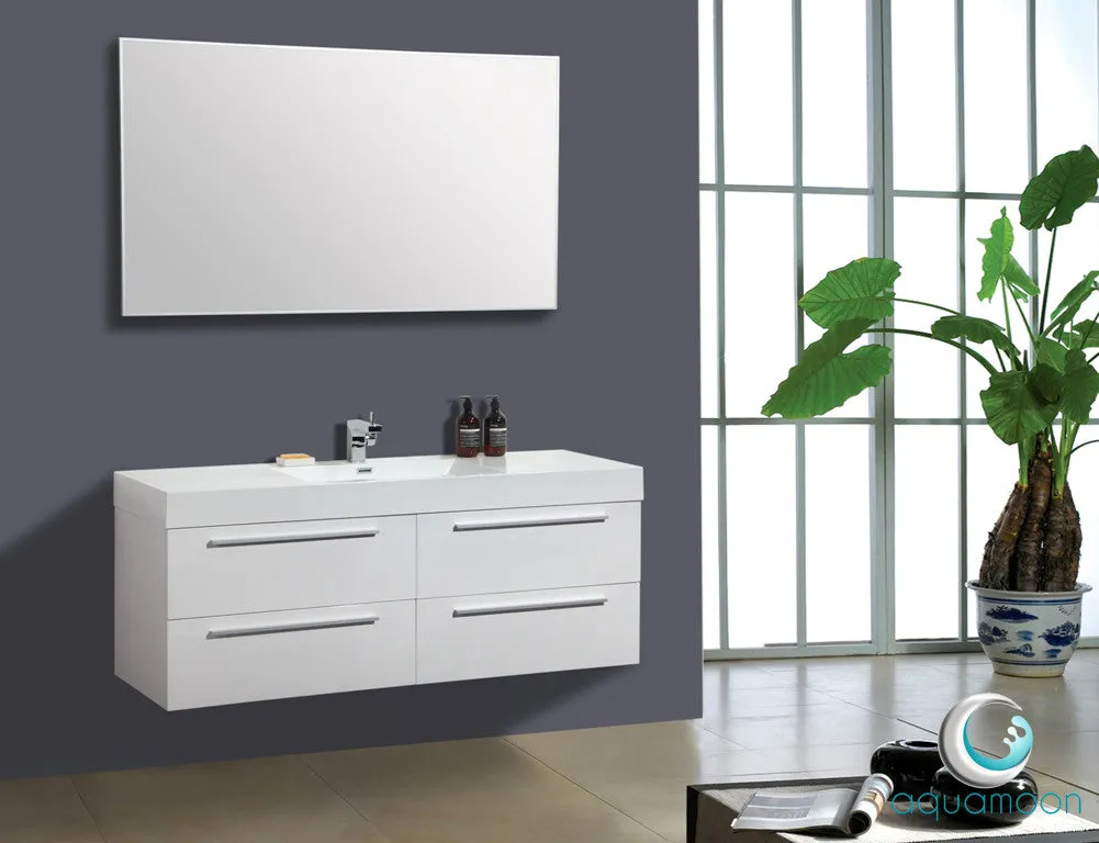 Aquamoon Maya 60 White Modern Bathroom Vanity