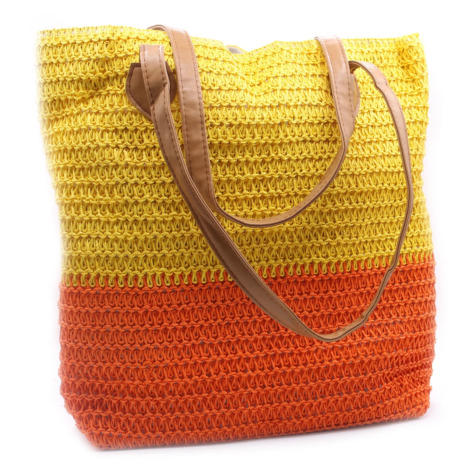 Back to the Bazaar Bag in Yellow & Orange - Perfect Everyday Bag for Groceries & Beach Towels