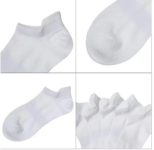 Bamboo Athletic No Show Sock Men Thin Lightweight Breathable Sport Sock Anti Odor Running Non Slip Socks 5 Pairs 9-13