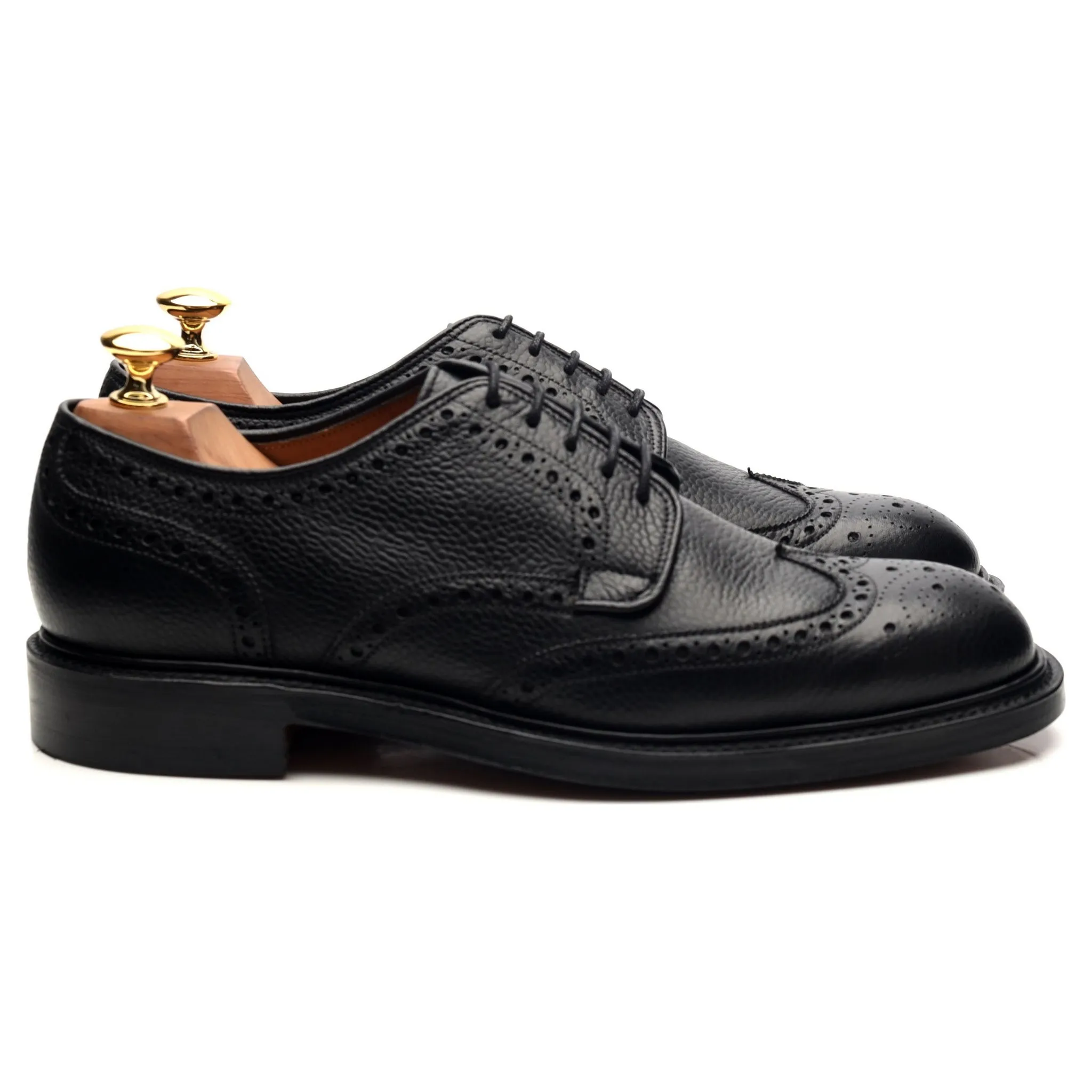 'Bexhill' Black Leather Derby Brogues UK 6 F