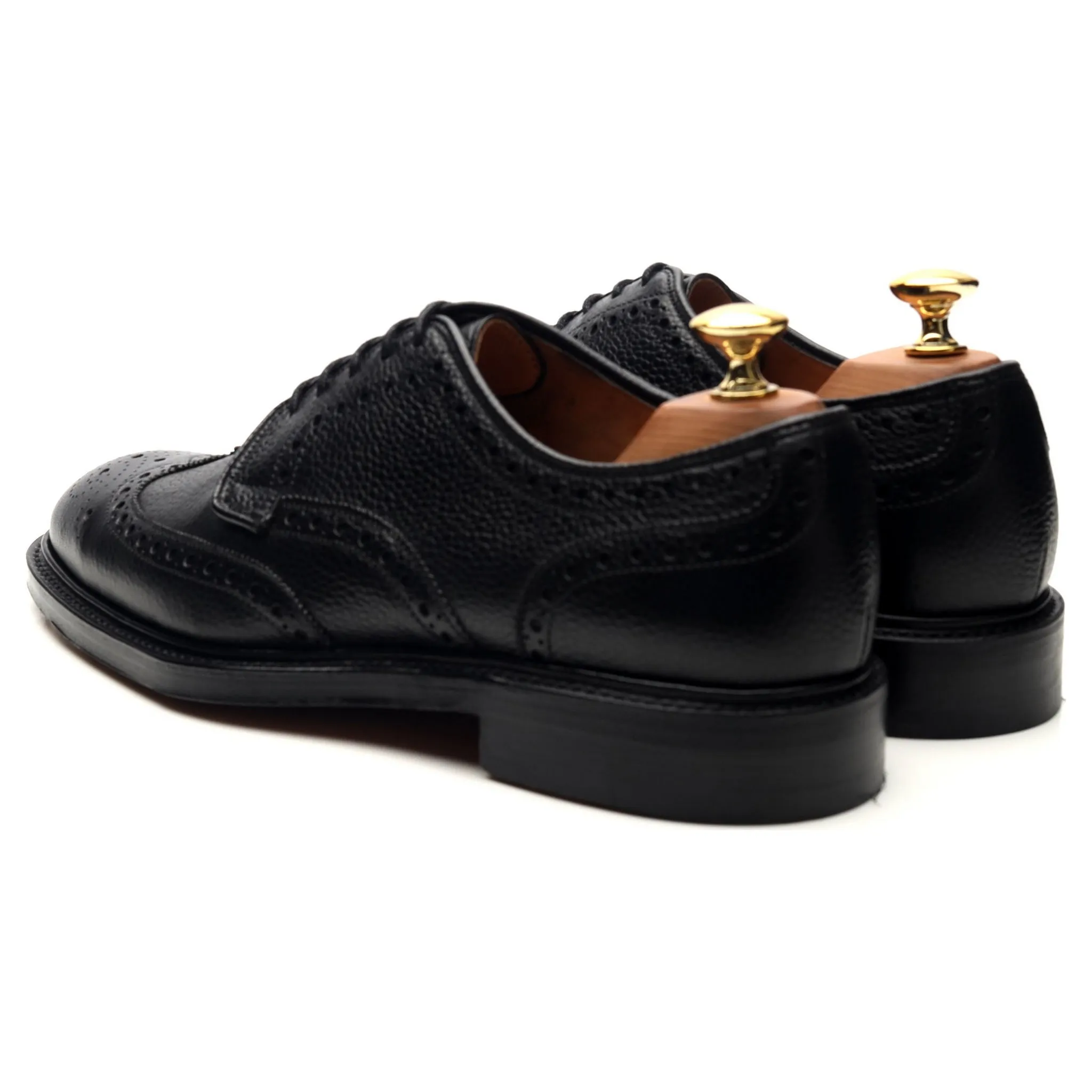 'Bexhill' Black Leather Derby Brogues UK 6 F