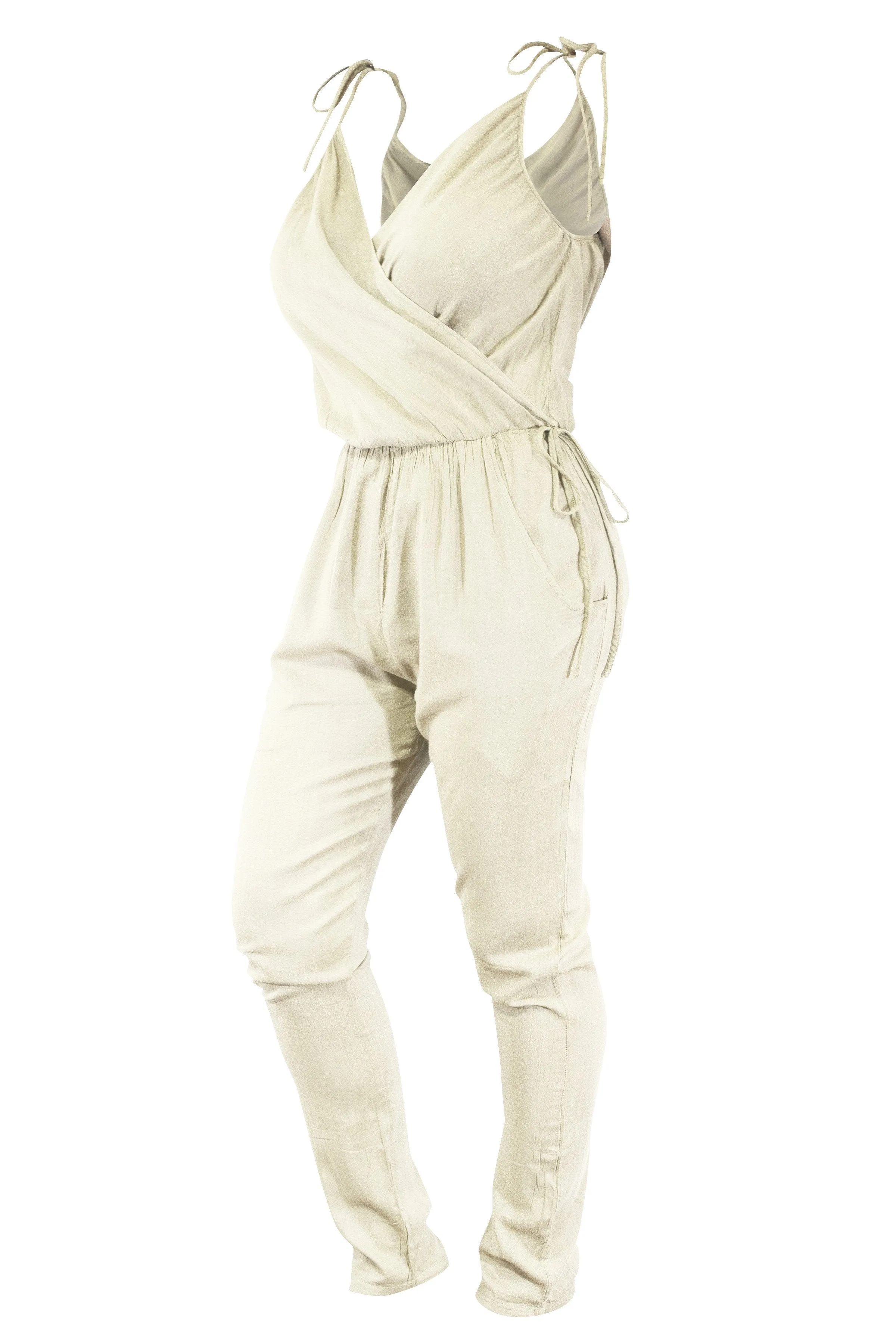 Boho Stylish 100% Cotton Jumpsuit for Women - Comfortable and Breathable Loungewear