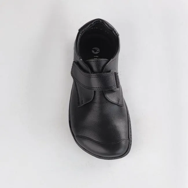 Boys Velcro School Shoe in Black Sizes 34-38 - 7814