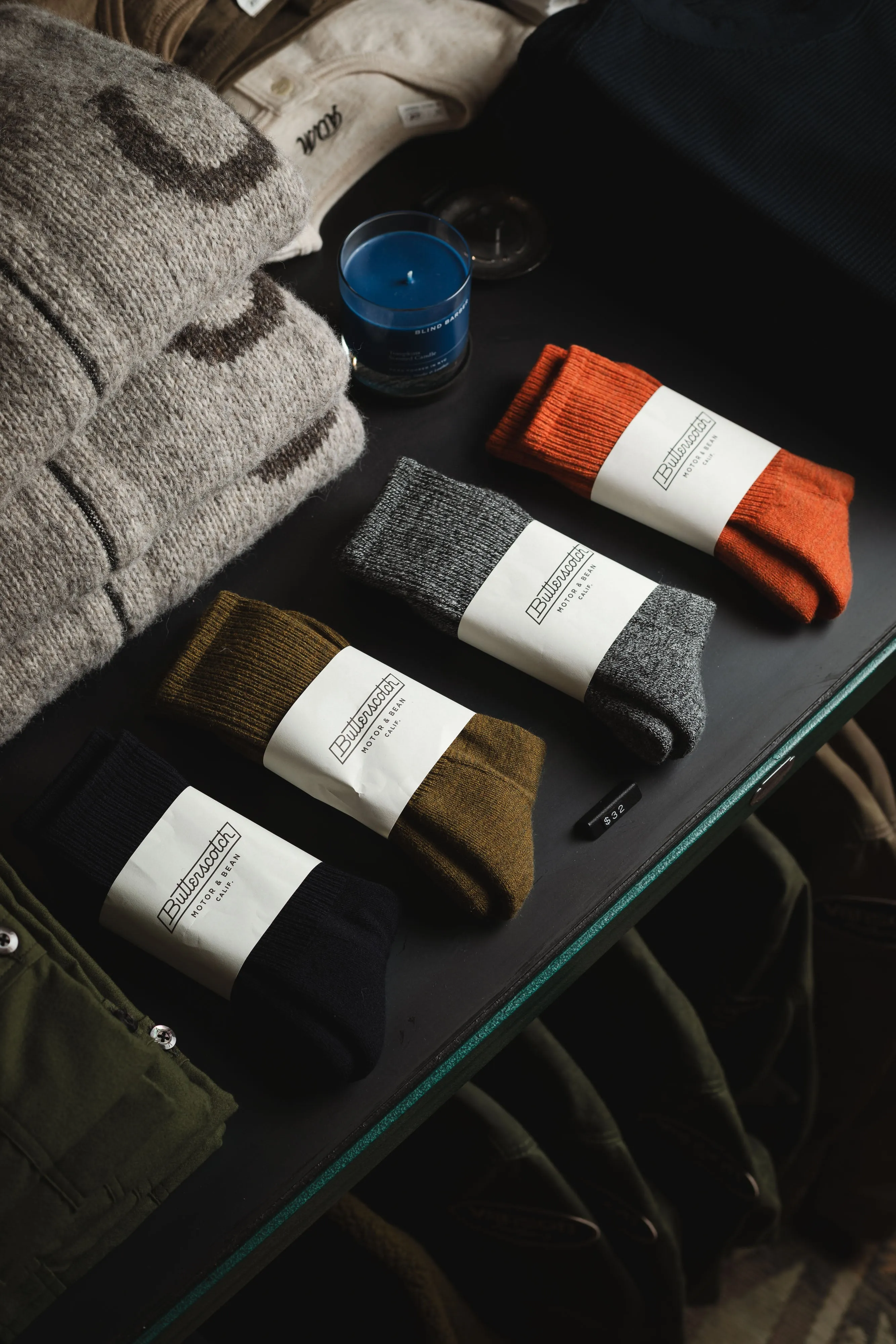 ButterScotch - Japanese Wool Socks - Forest Green