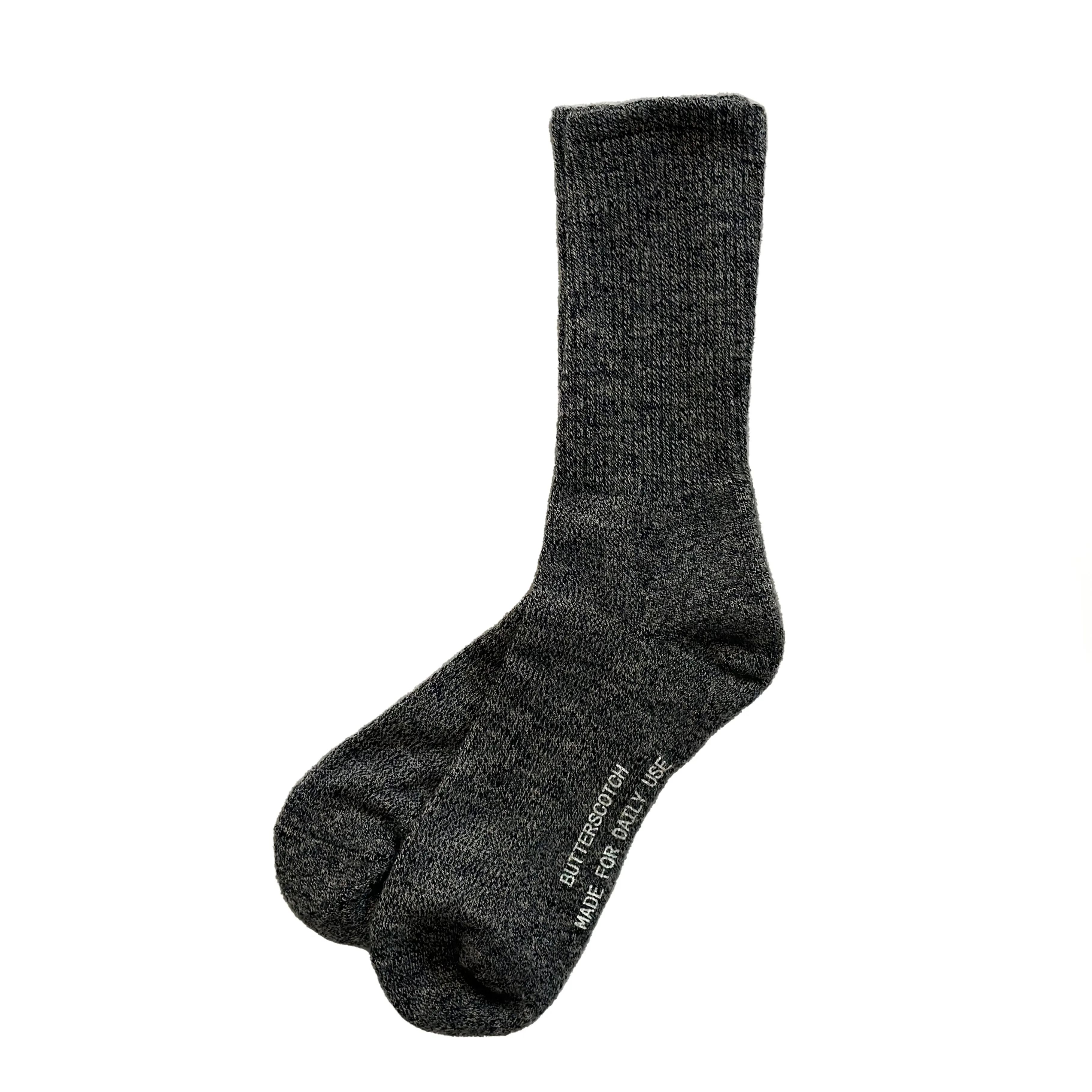 ButterScotch - Japanese Wool Socks - Salt & Paper Grey