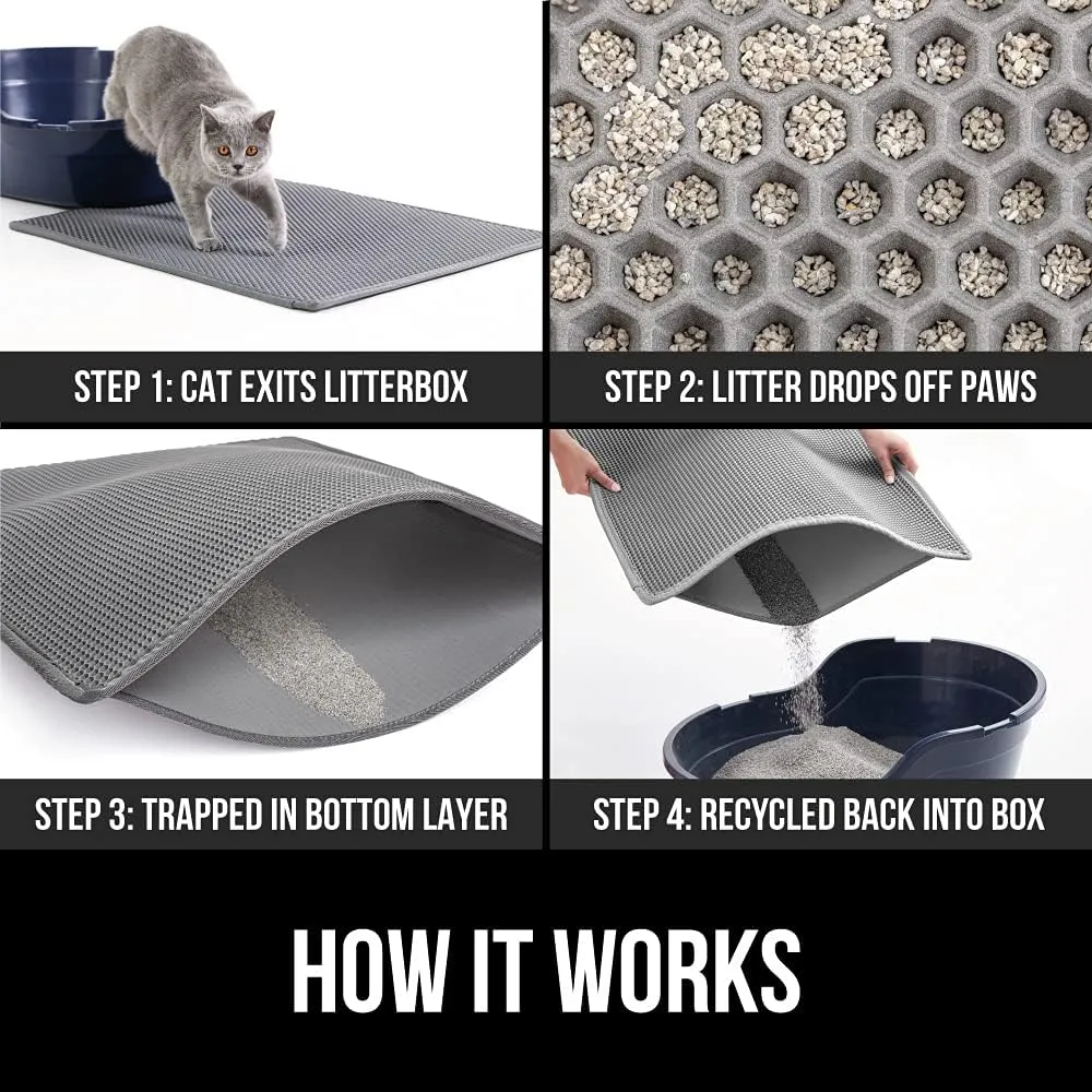 Cat Litter Mat Litter Trapper 75x55cm-Gray