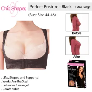 Chic Shaper Perfect Posture - Black - Extra Large (Bust Size 44-46)