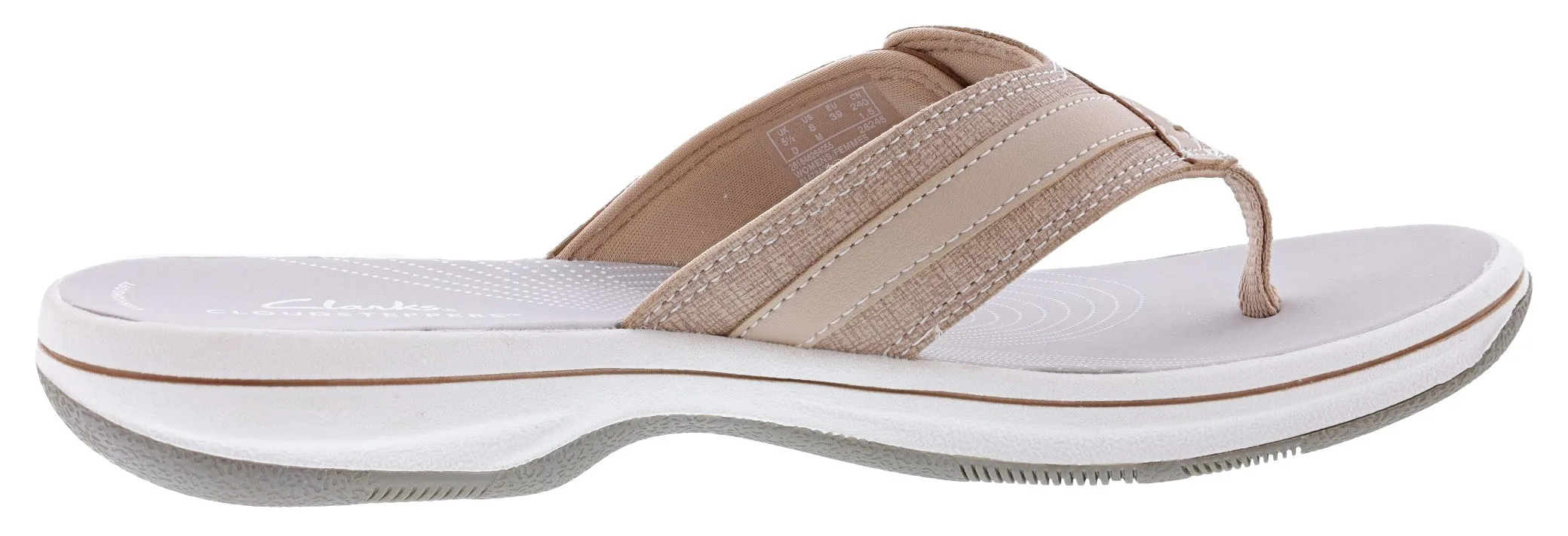 Clarks Women's Breeze Sea Adjustable Strap Comfort Flip Flops