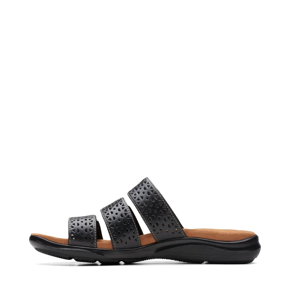 Clarks Women's Kitly Walk Slide Sandal in Black