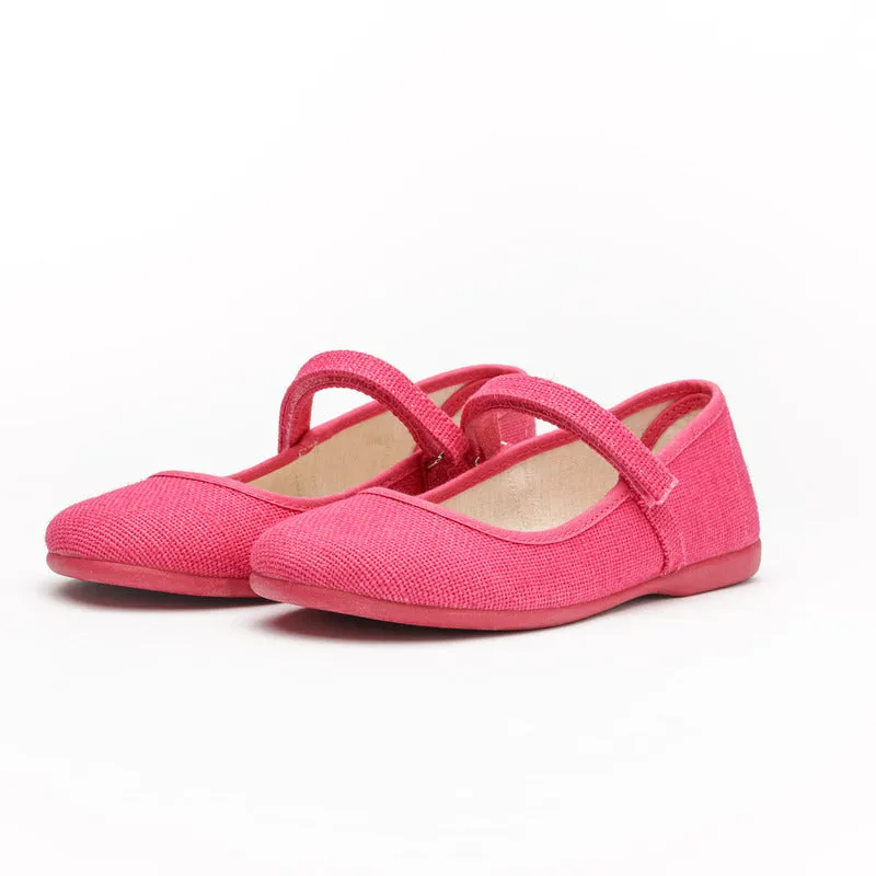 Classic Canvas Mary Janes in Fuxia by childrenchic