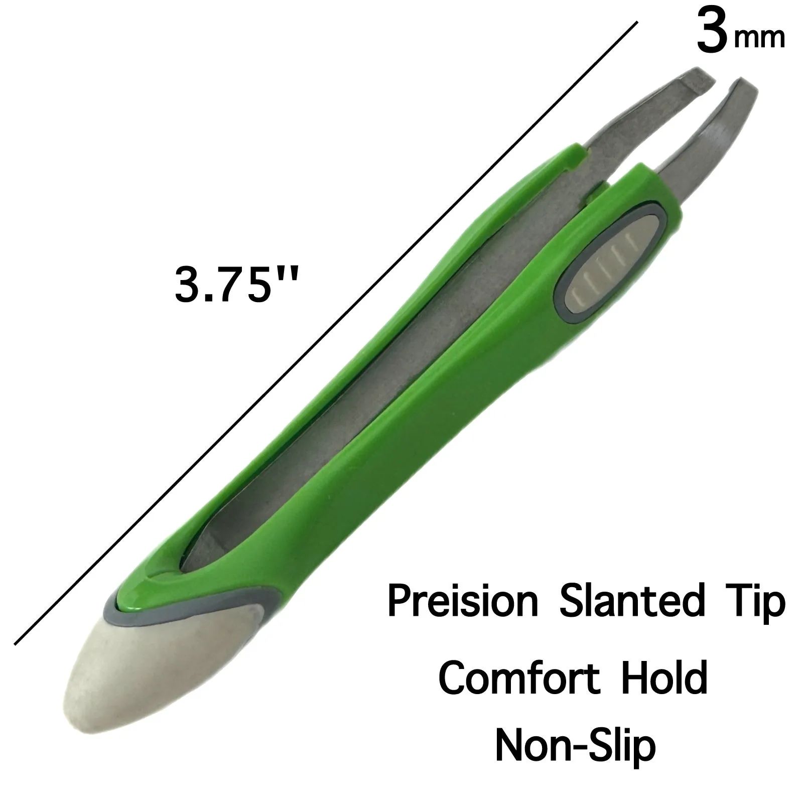 Comfort Hold Ergonomic Slanted Tip Multipurpose Stainless Steel Non-Slip Sure Grip Precision Tweezers Men Women Arthritis Hands