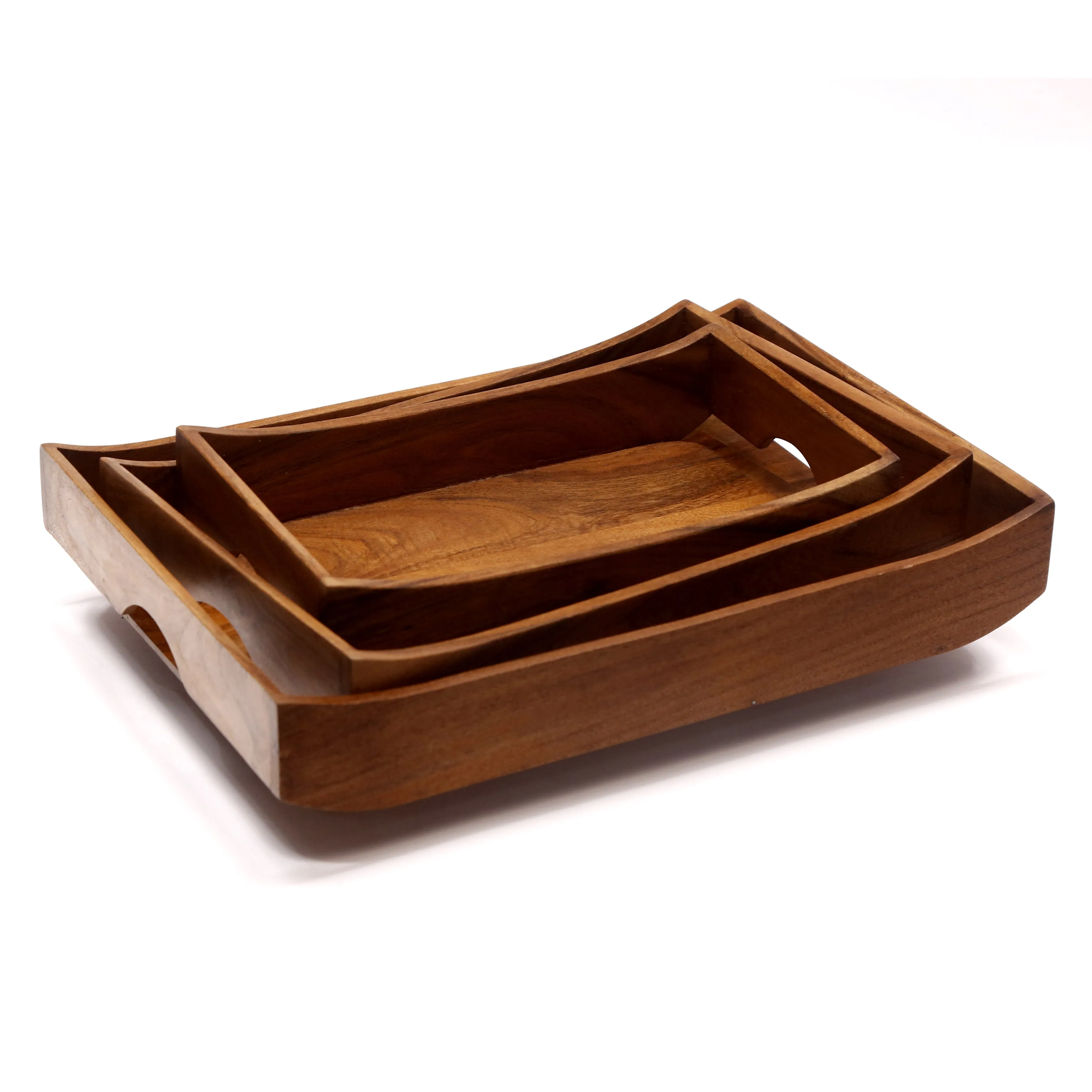 Curved Rectangle Tray - Set of 3