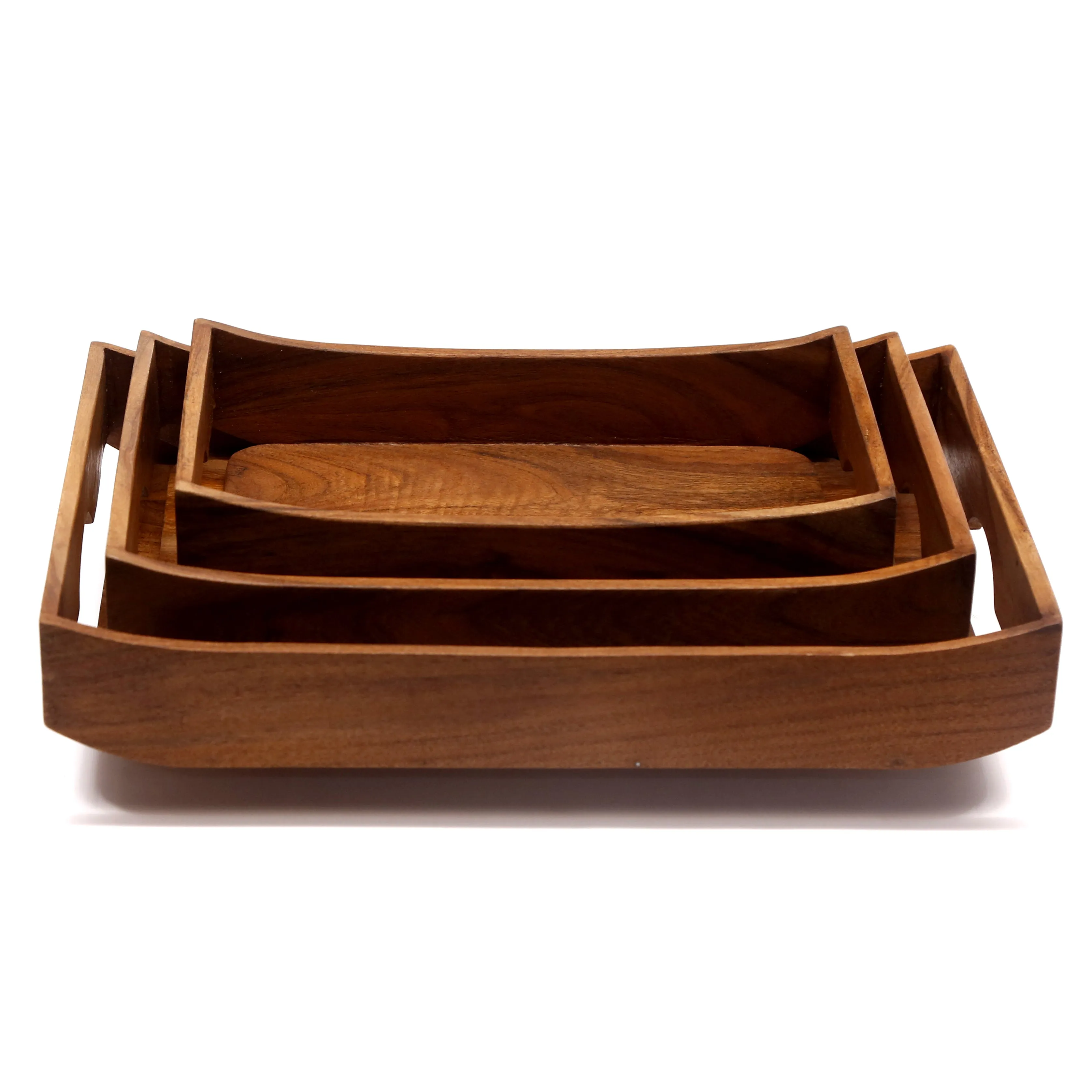 Curved Rectangle Tray - Set of 3