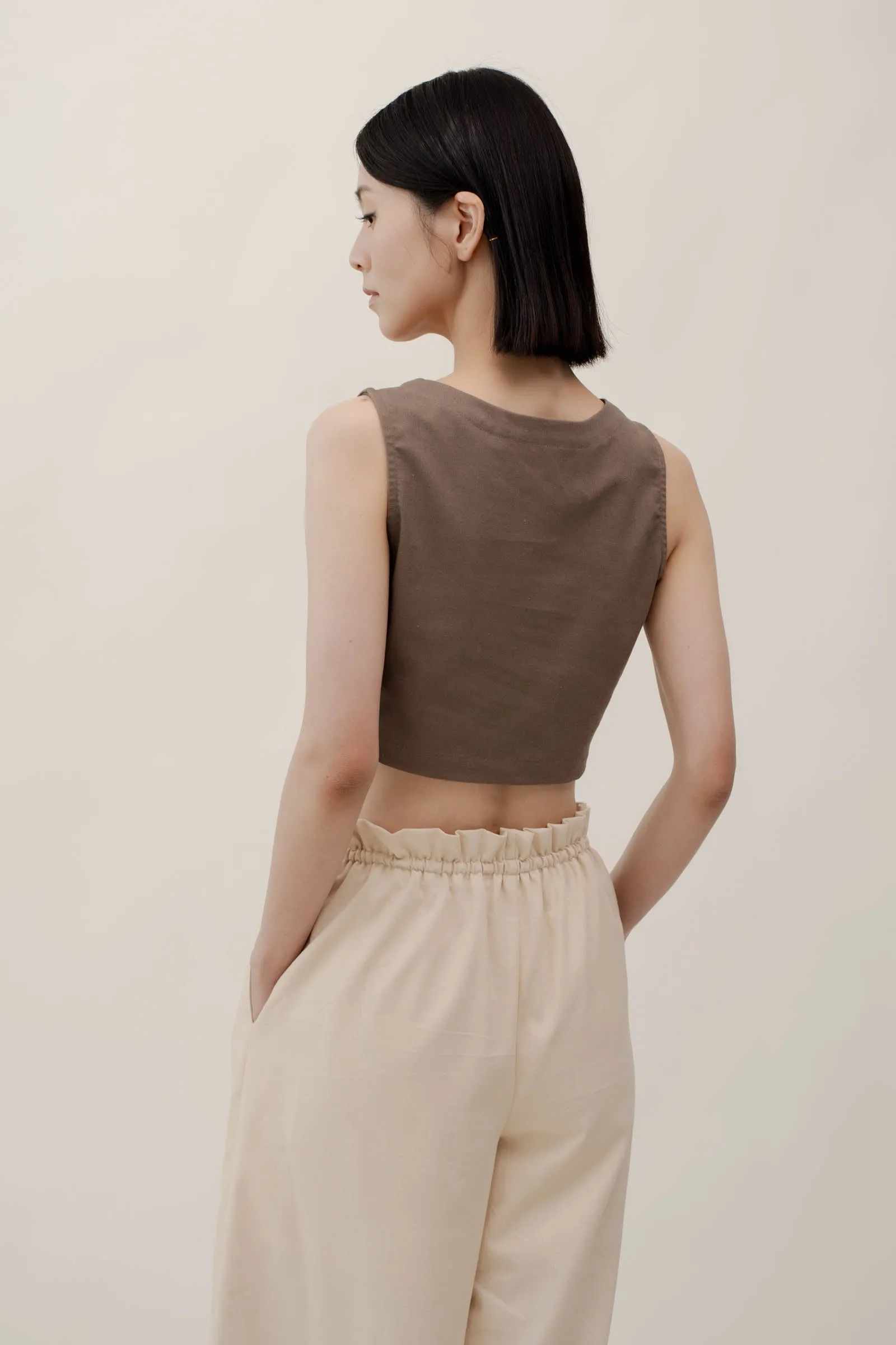 DAISY Top - Dark Taupe