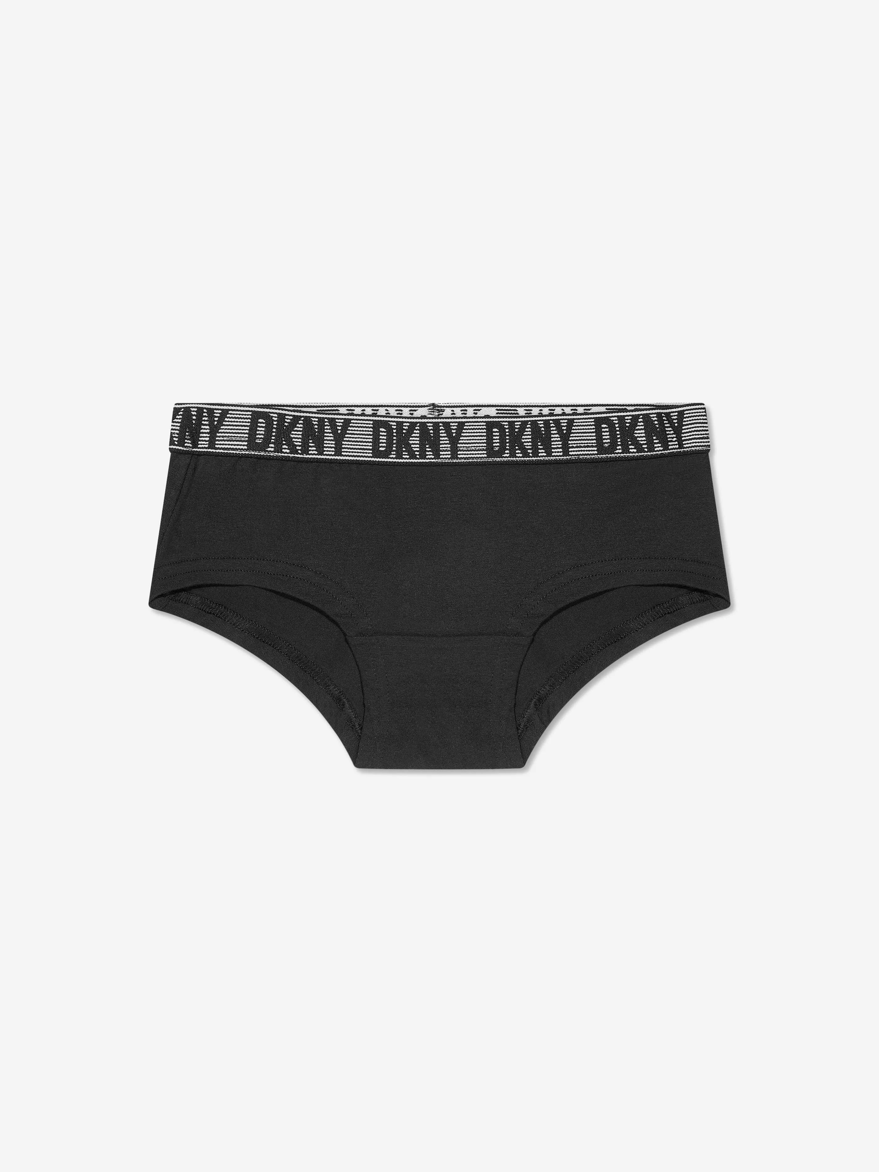 DKNY Girls 3 Pack Hipster Knickers Set in Black