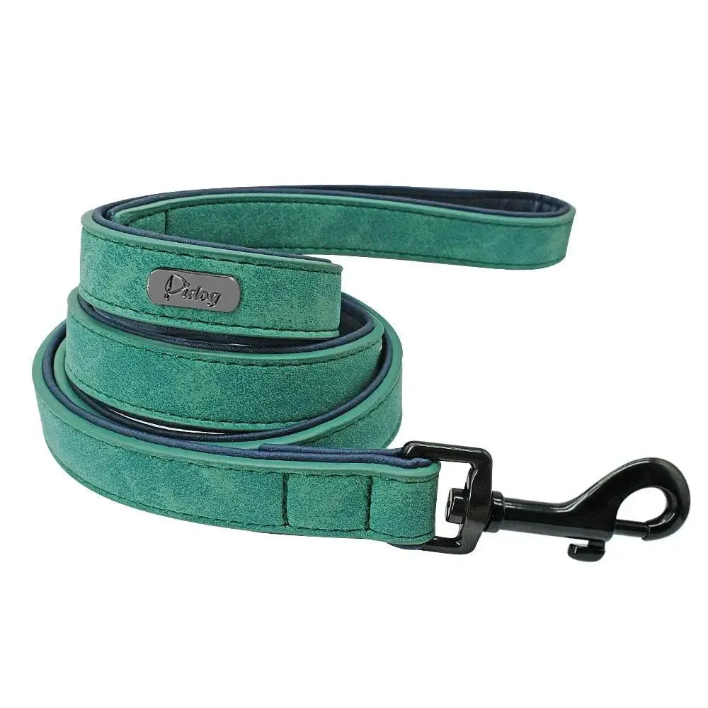 Dog Leather Leash - Set of Stylish Collar