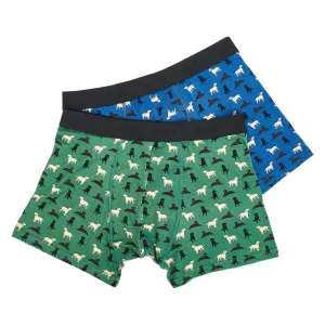 Eco Chic Eco-Friendly Bamboo Boxers Labradors 2 Pack