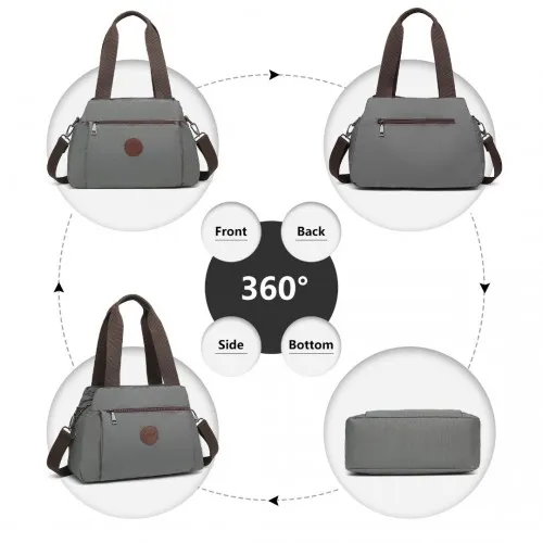 EH2239 - Kono Waterproof Multi-Functional Handbag Cross Body Bag in Grey | Stylish & Versatile