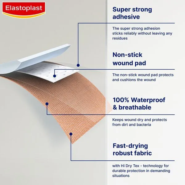 Elastoplast Extra Tough Waterproof Plaster (12 Pack)