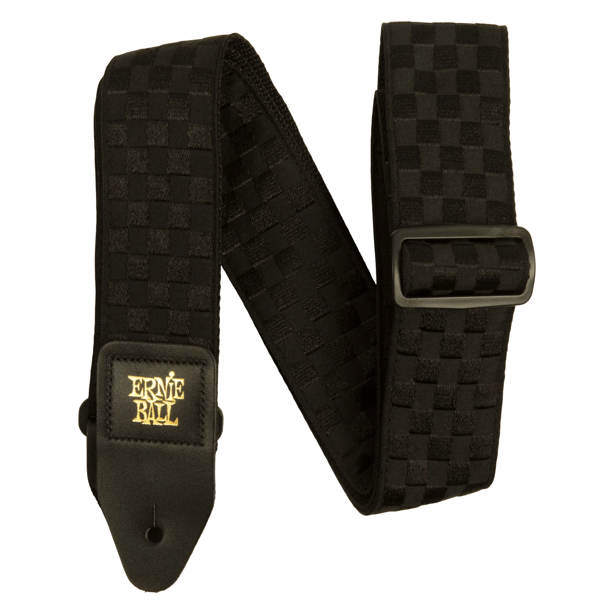 Ernie Ball Black Checkers Jacquard Strap