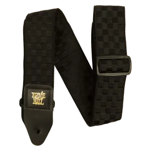 Ernie Ball Black Checkers Jacquard Strap