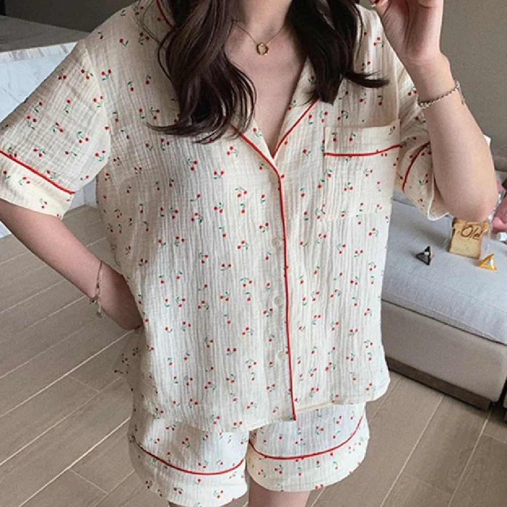 Fashion Short Sleeved Pajama Set