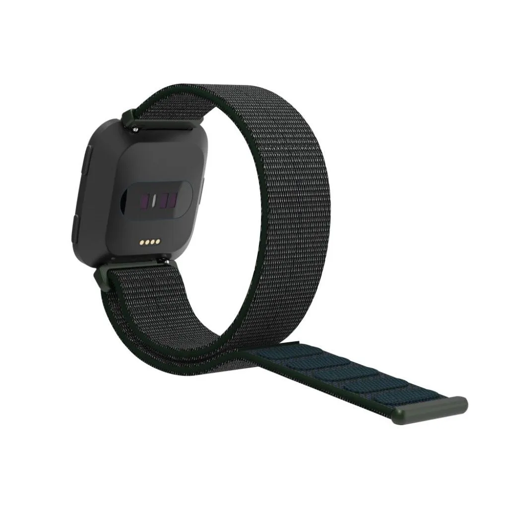 Fitbit Versa velcro closure flexible watchband - Olive Green