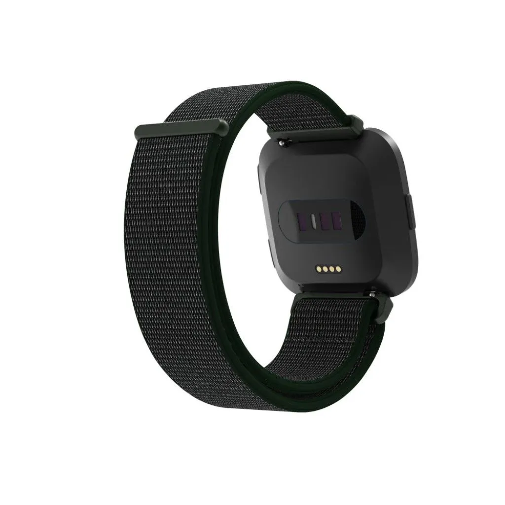 Fitbit Versa velcro closure flexible watchband - Olive Green