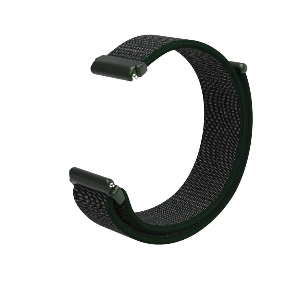 Fitbit Versa velcro closure flexible watchband - Olive Green