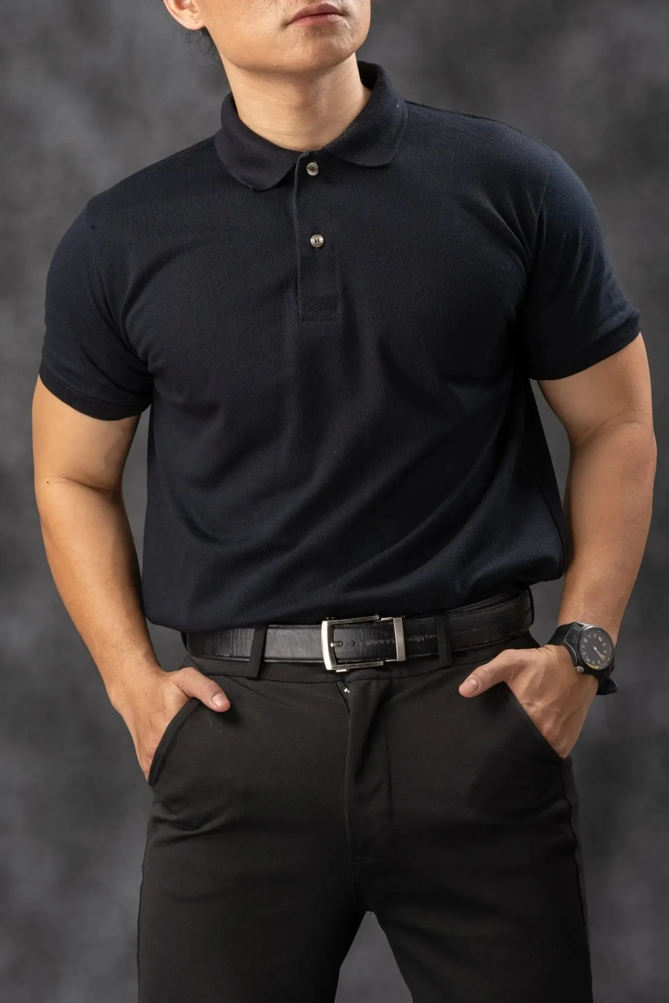 FLEXFIT Series Men's Polo - Black