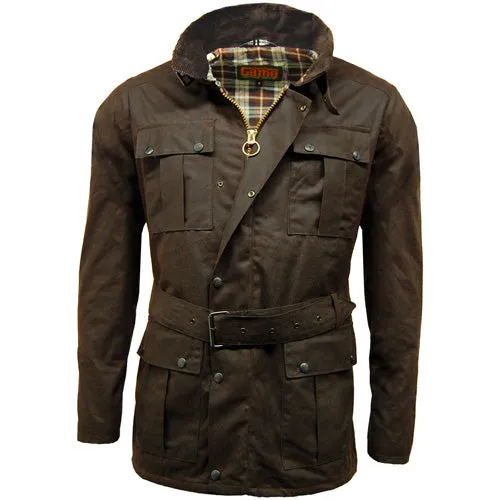 Game Continental Belted Motorcycle Wax Jacket - Stylish & Durable | Premium UK Made