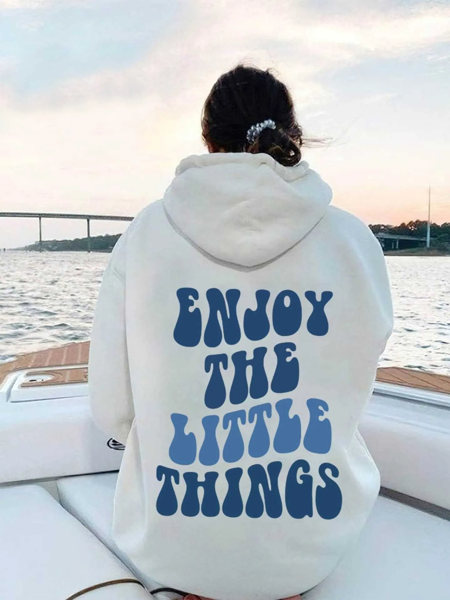 Glow Chic's Oversized Hoodie With Back Text