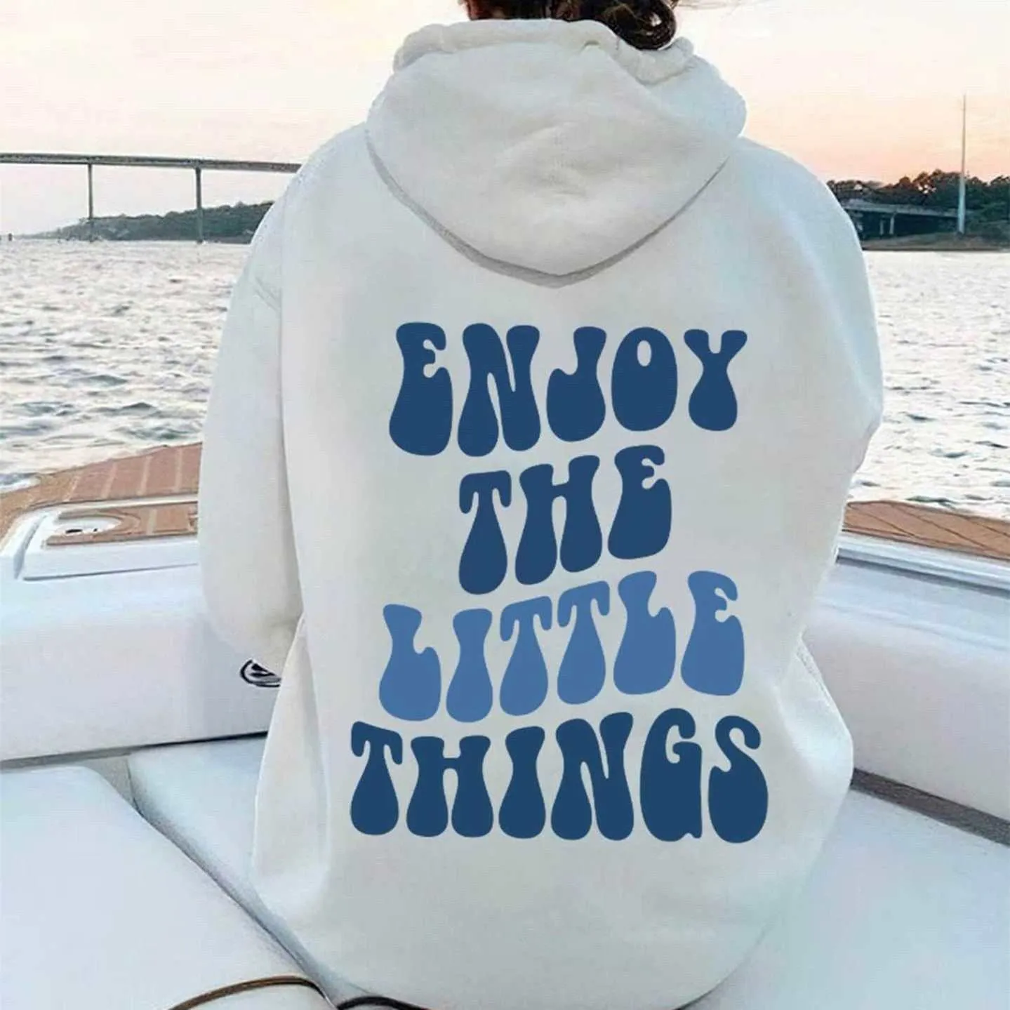 Glow Chic's Oversized Hoodie With Back Text