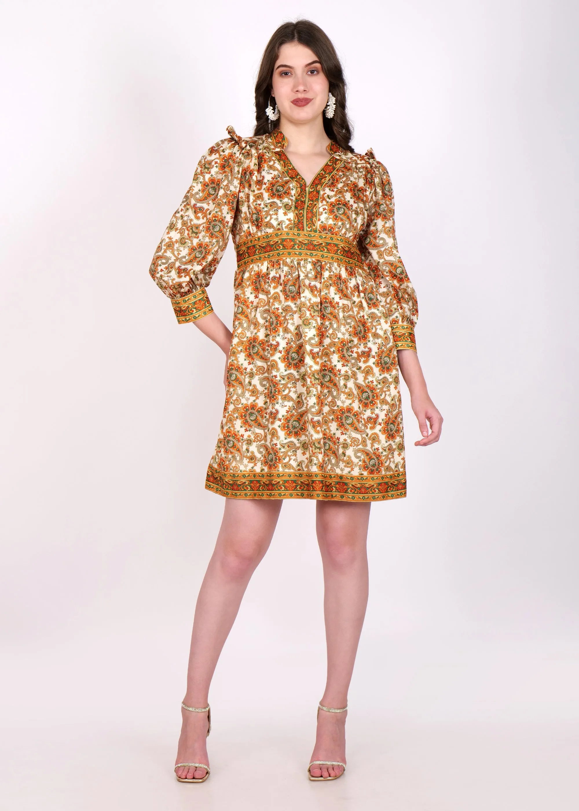 Golden Harvest Paisley Dress