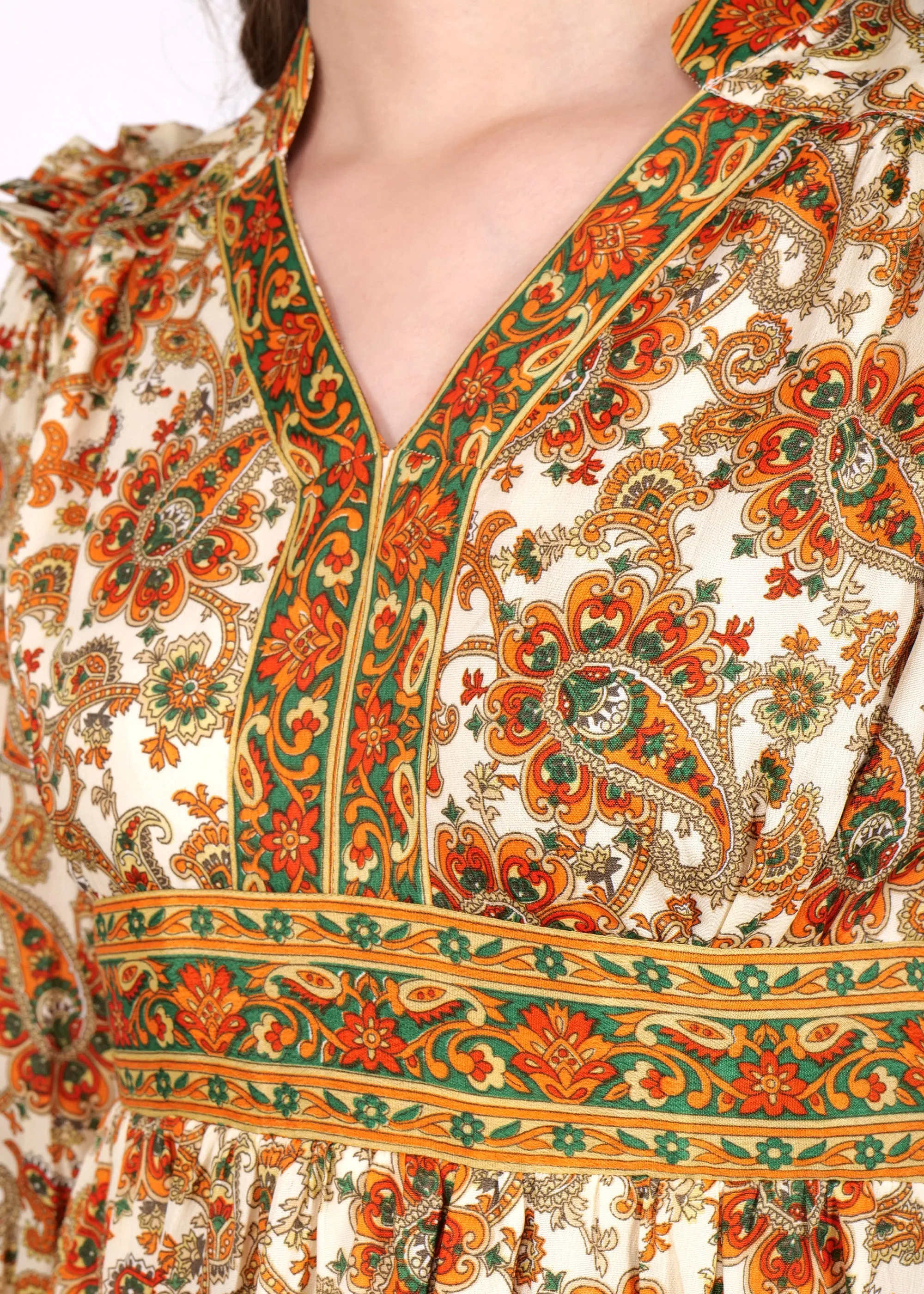 Golden Harvest Paisley Dress