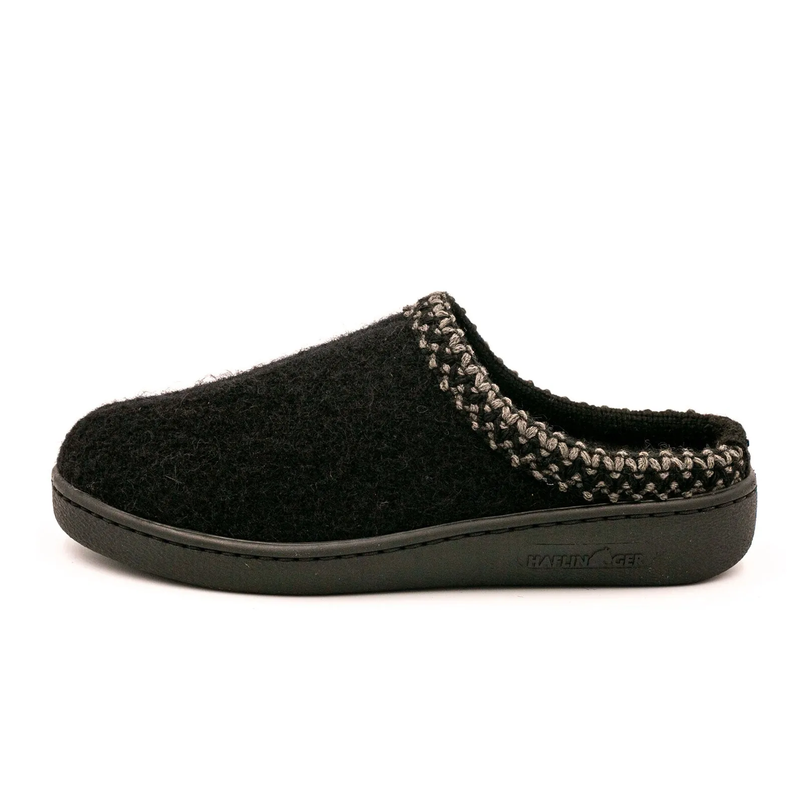 Haflinger AT 203 Slipper (Unisex) - Black