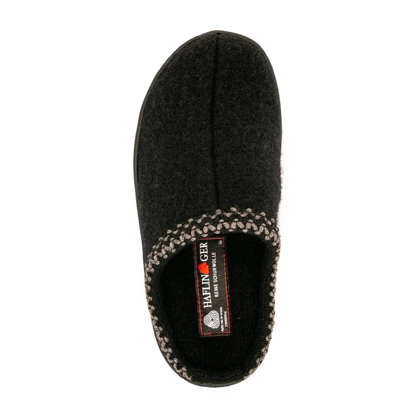 Haflinger AT 203 Slipper (Unisex) - Black