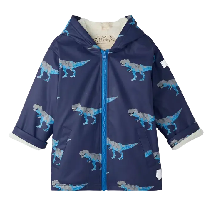 Hatley - Sherpa-Lined Zip-Up Jacket - T-Rex