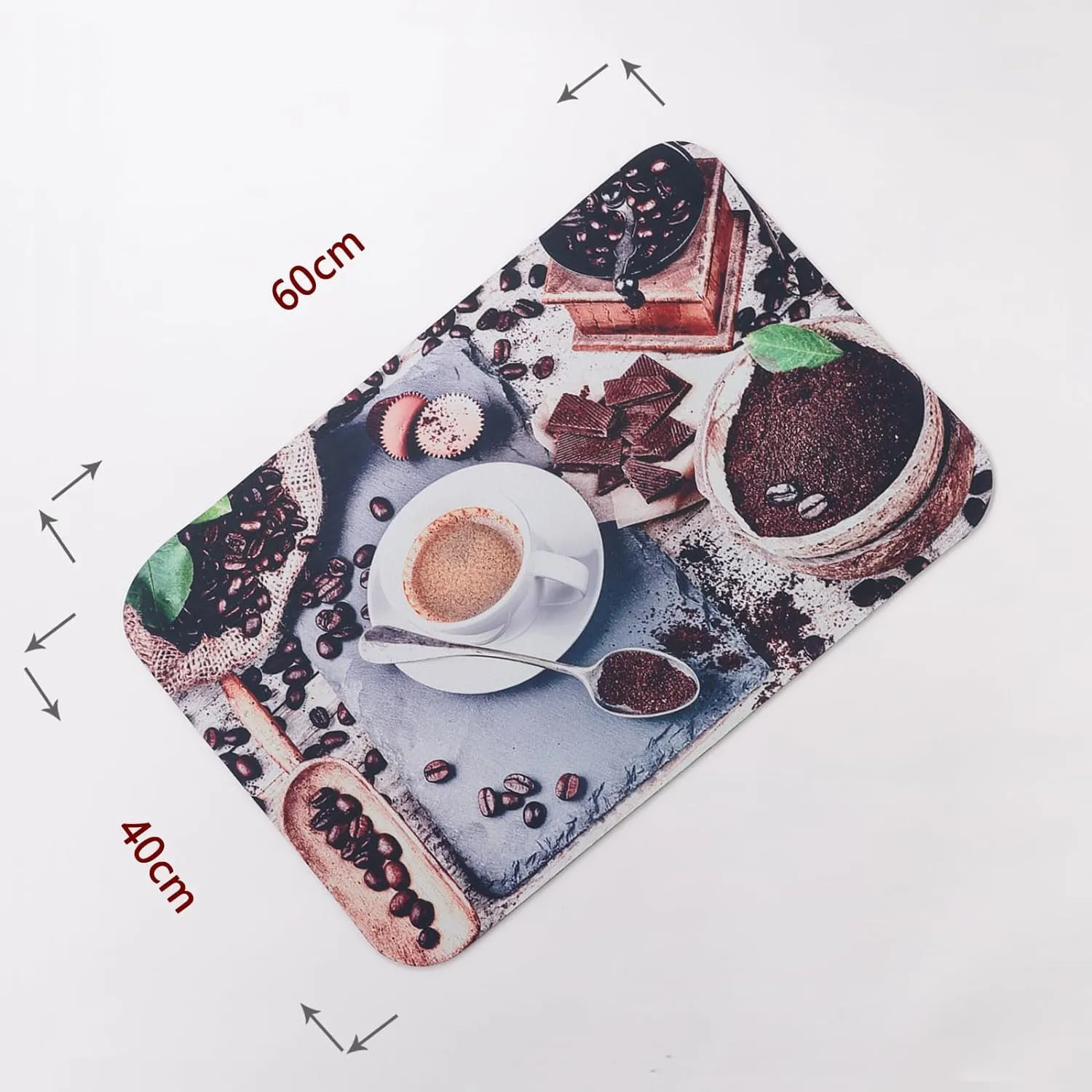 Heart Home PVC Kitchen Floor Mat|Anti-Skid Backing|Mats For Kitchen Floor |Easily Washable|Idol For Home, Kitchen Entrance| CF-220810 | Multi