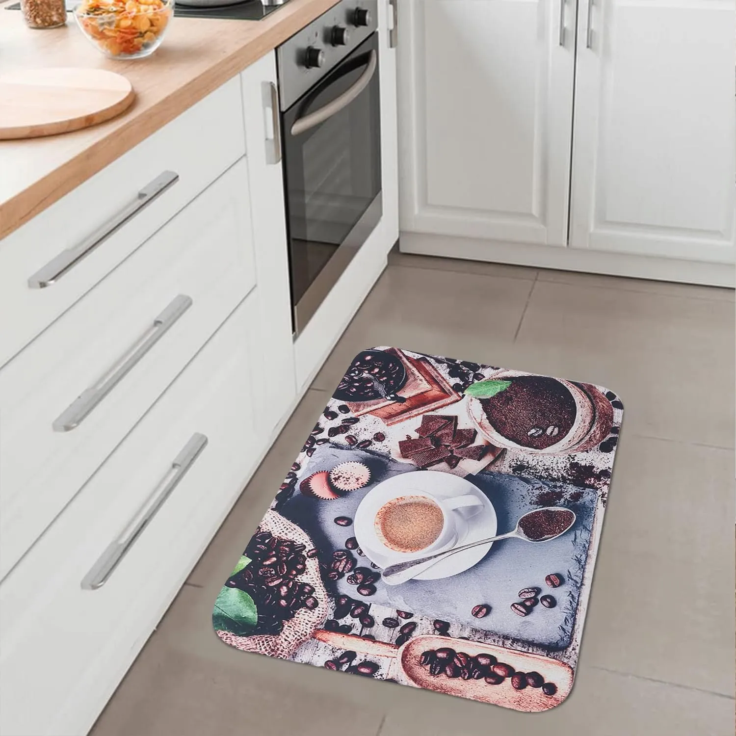 Heart Home PVC Kitchen Floor Mat|Anti-Skid Backing|Mats For Kitchen Floor |Easily Washable|Idol For Home, Kitchen Entrance| CF-220810 | Multi