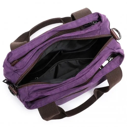 Kono Waterproof Multi-Functional Handbag Cross Body Bag - Purple