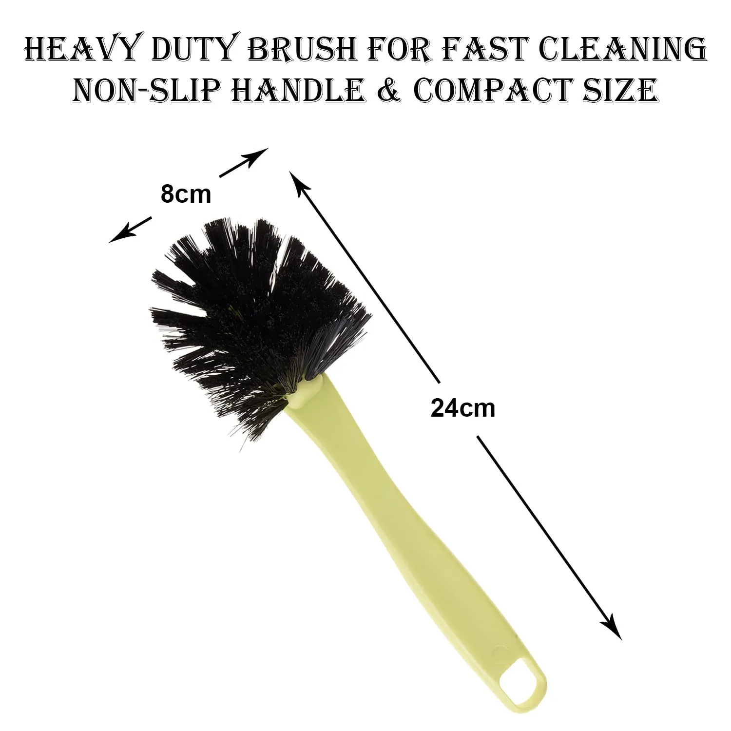 Kuber Industries Cleaning Brush | Toilet Cleaner Brush | Plastic Pan Brush | Brush for Cleaning Washroom | Bathroom Brush | Toilet Brush | Pack of 2 | Assorted