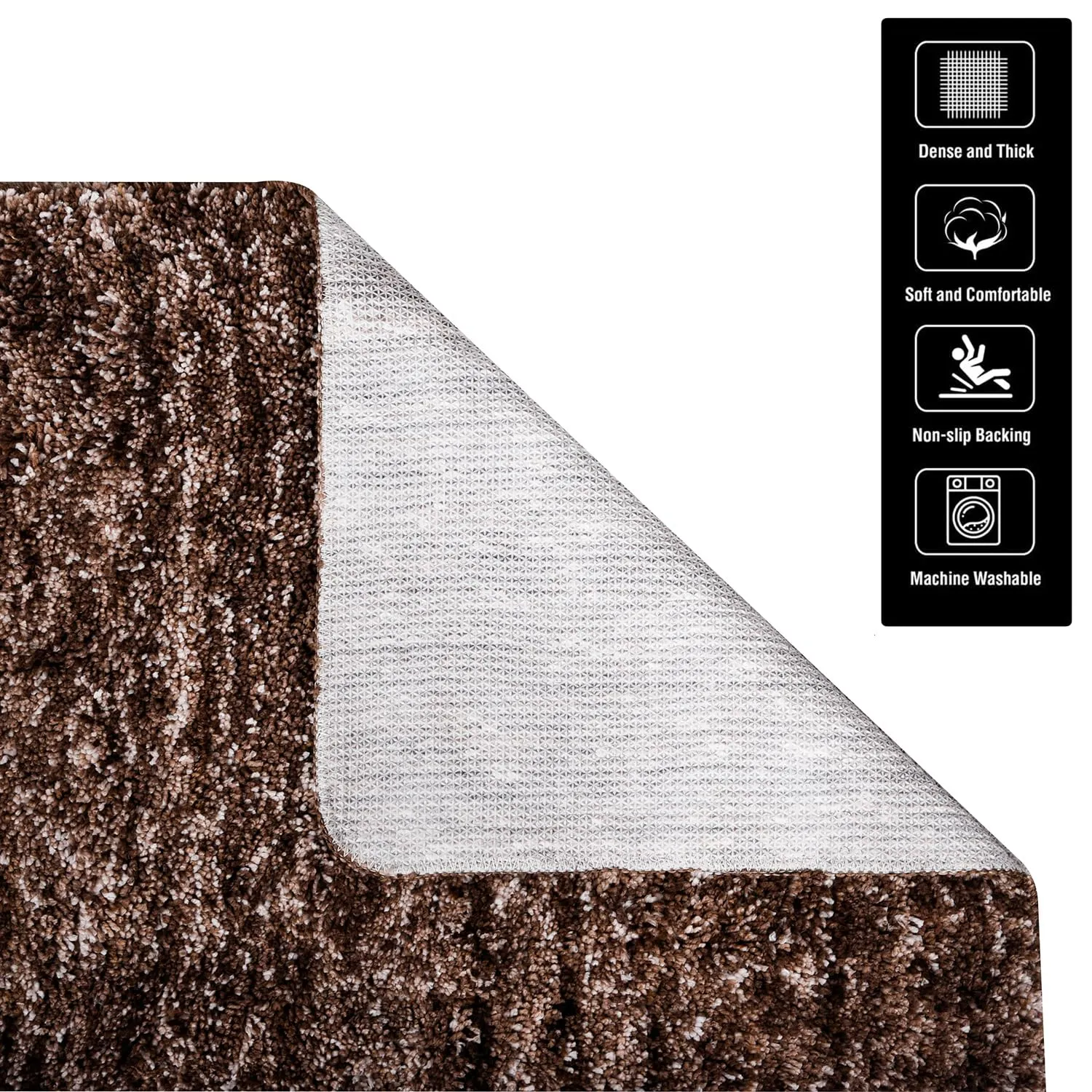 Kuber Industries Runner | Bedside Runner for Bedroom | Runner for Living Room | Lexus Home Decor Carpet Runner | Anti Skid Carpet Rug Mat | Kitchen Runner | 22x55 | Brown