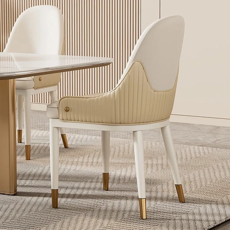 LEONIE Gold Accents Stylish Dining Chair