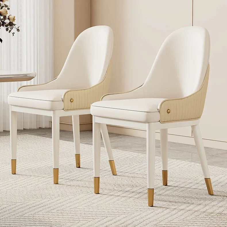 LEONIE Gold Accents Stylish Dining Chair