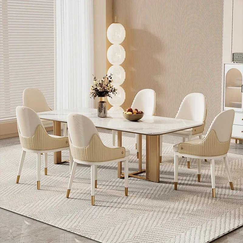 LEONIE Gold Accents Stylish Dining Chair