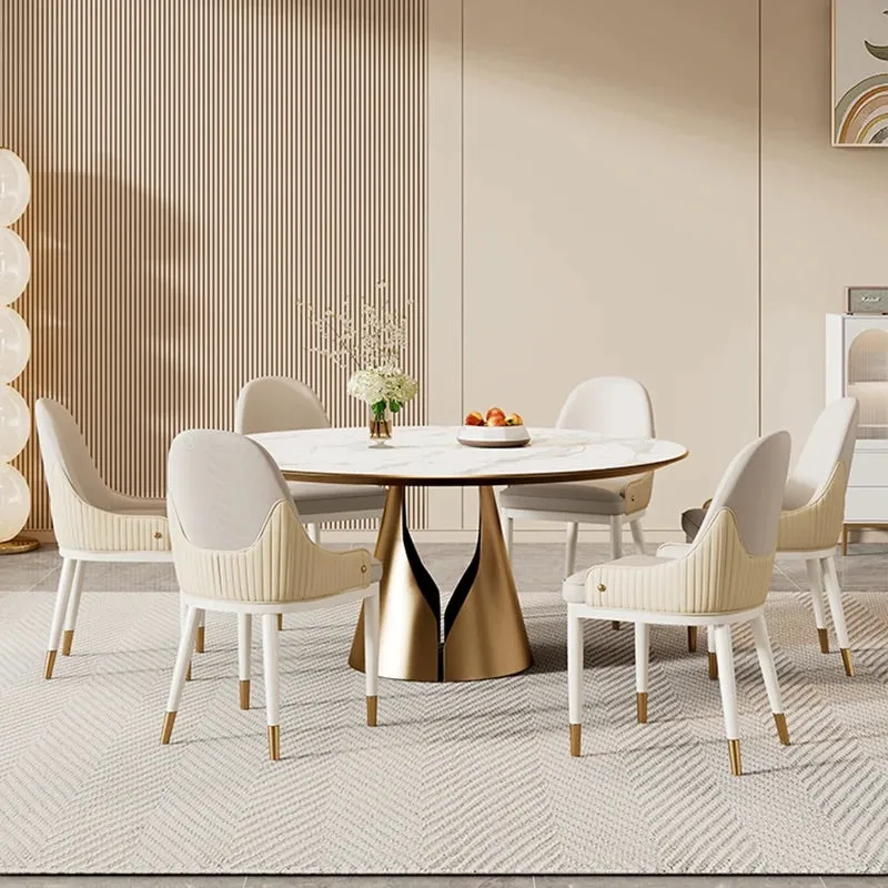 LEONIE Gold Accents Stylish Dining Chair