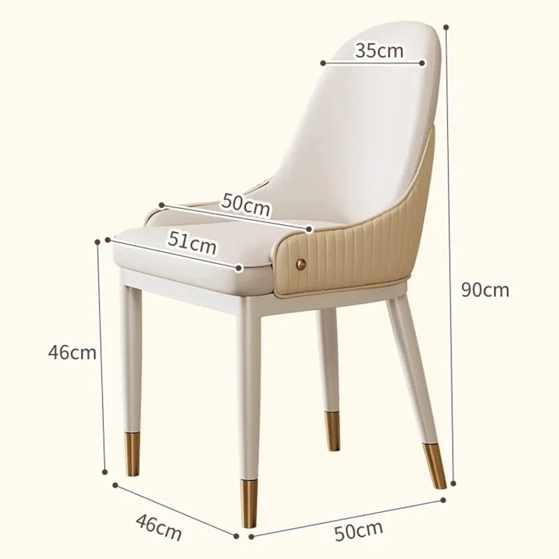 LEONIE Gold Accents Stylish Dining Chair